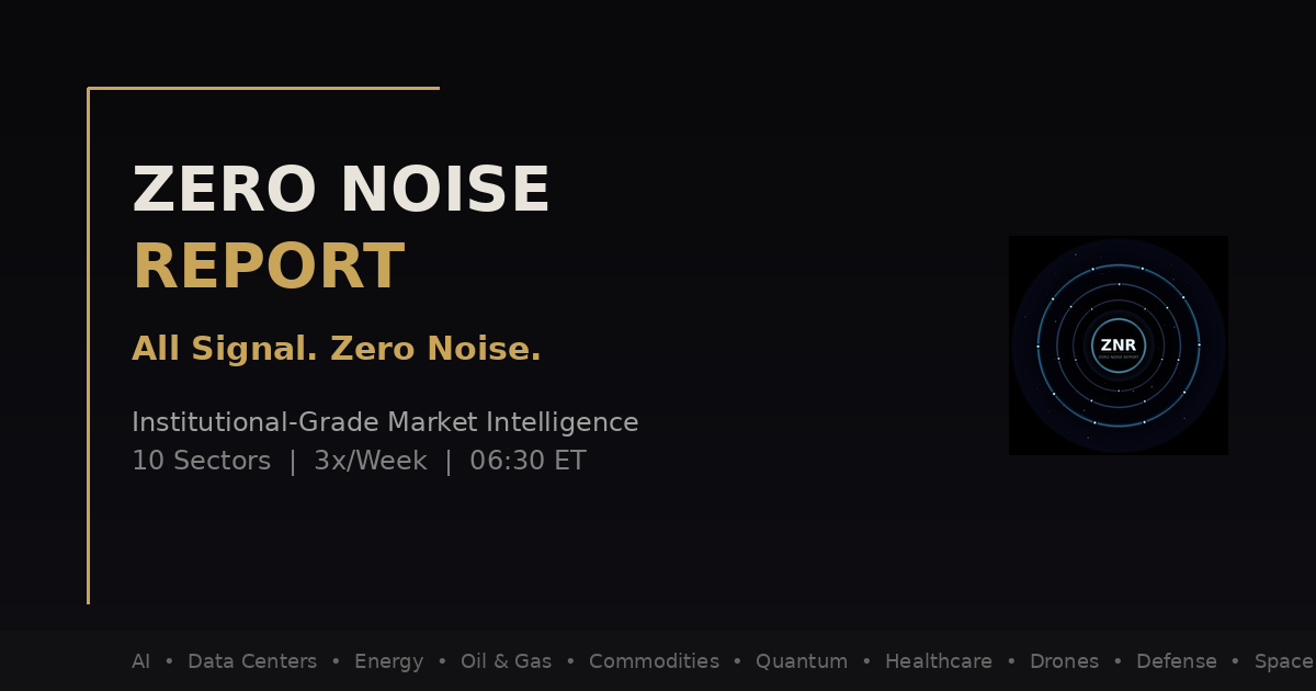Zero Reported Zero Noise Report — Premium Stock Market Intelligence | 10-Sector ...